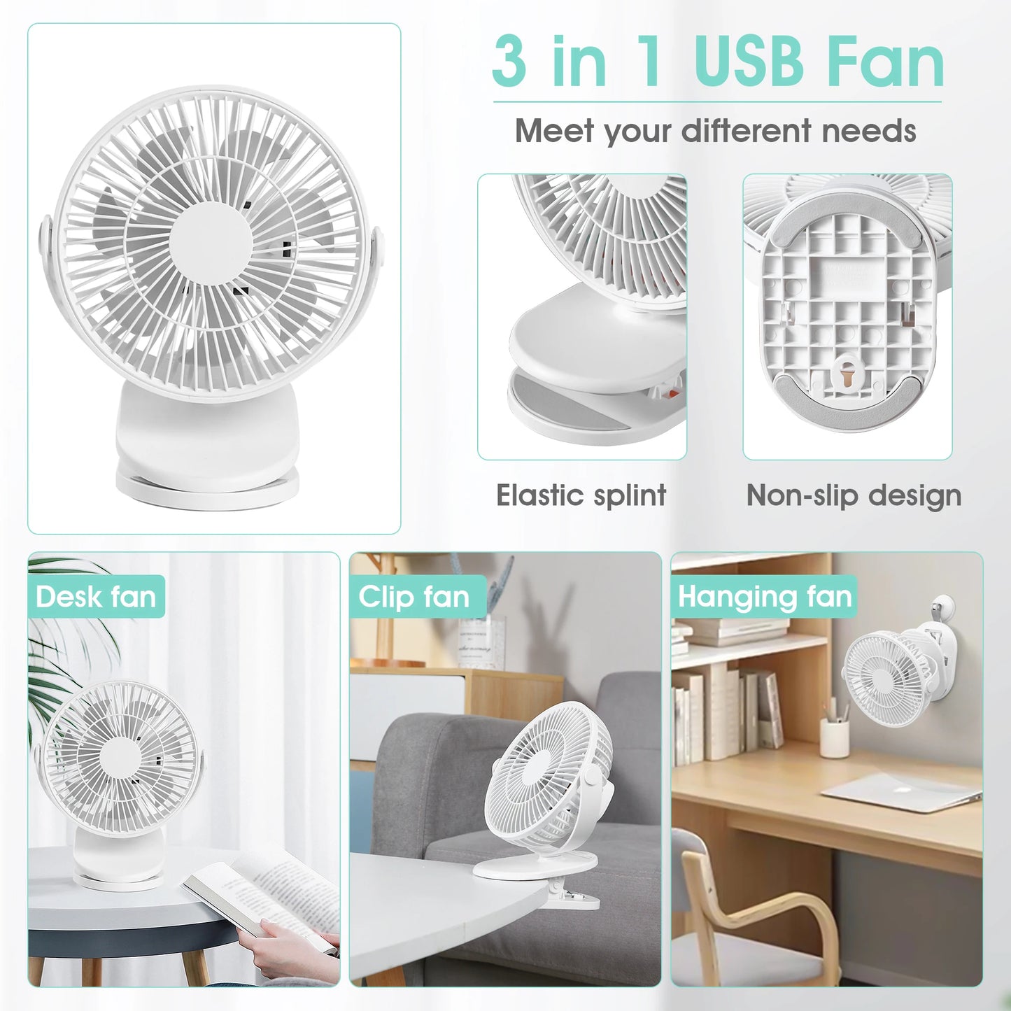 Rechargeable Clip Fan