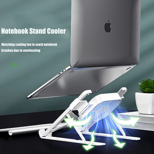 Foldable Laptop Stand With Cooling Fan