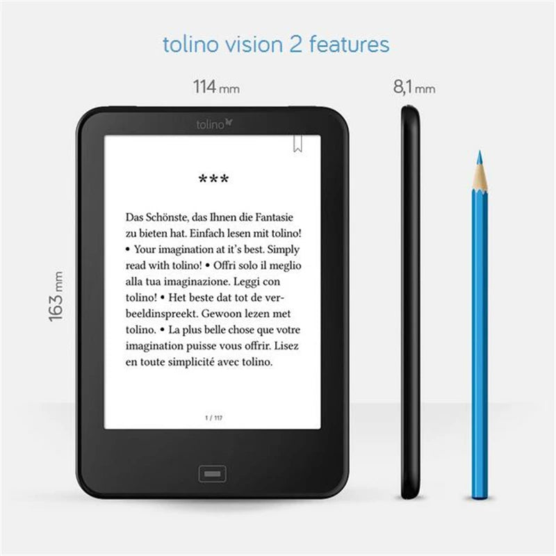 Tolino Vision2 Daily Waterproof 6-inch Ebook