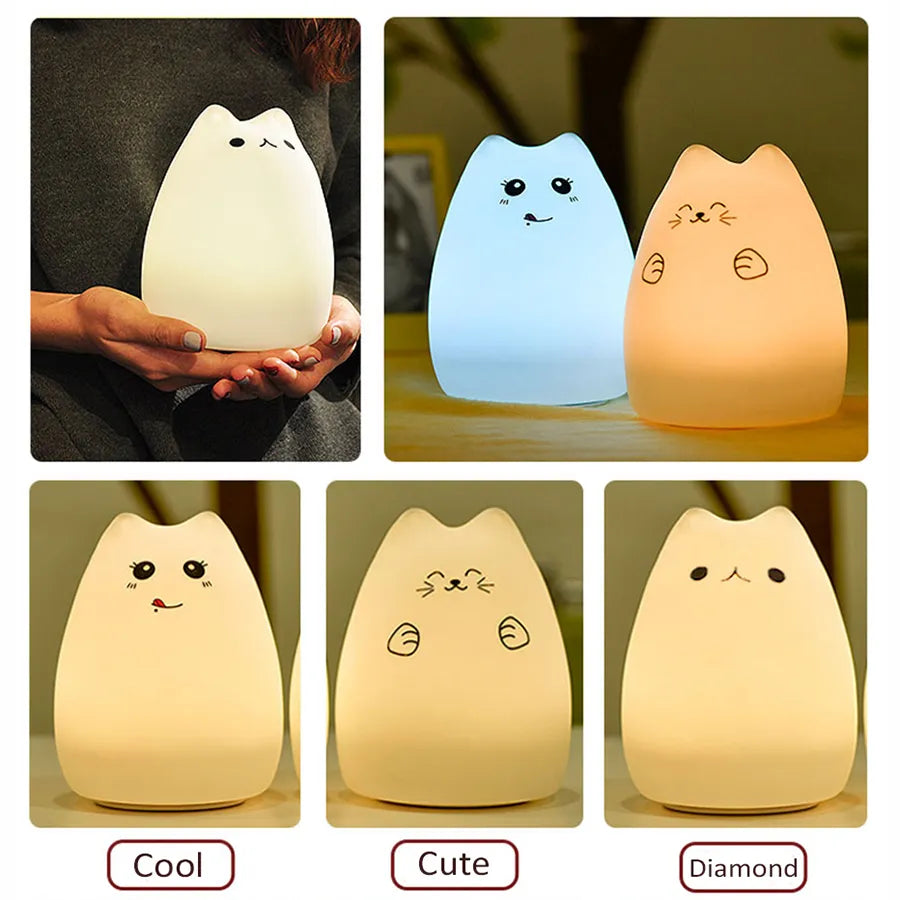 Soft Silicone Touch LED Night Light for Kids