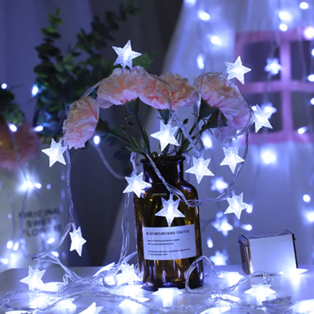 LED Star String Lights, USB Powered