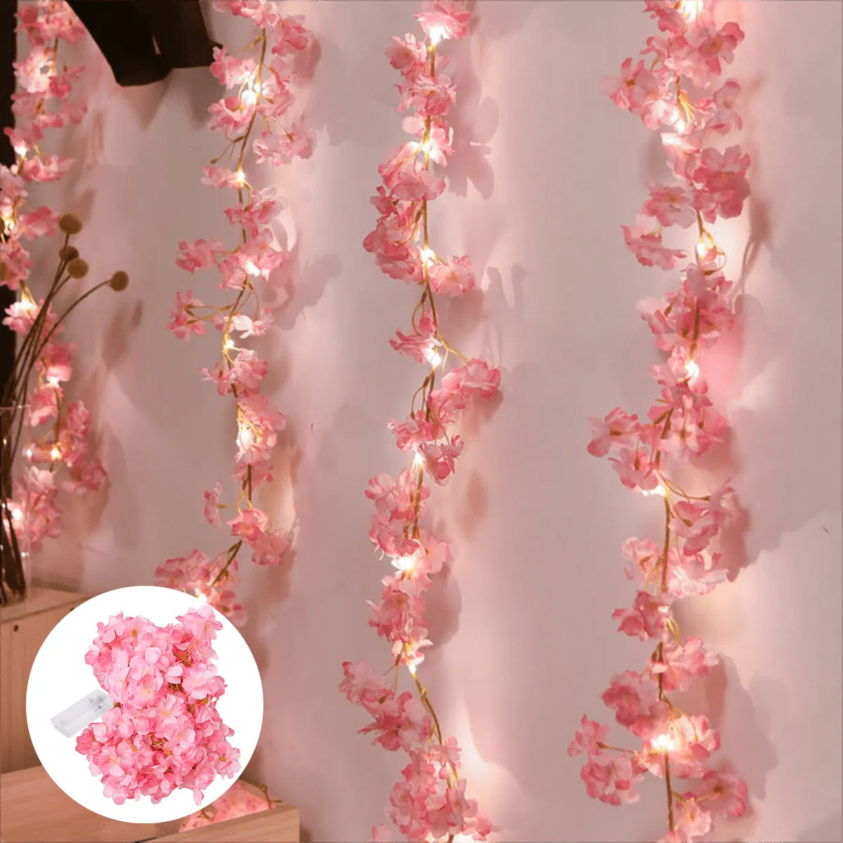 1PC Cherry Blossom Garland String Light