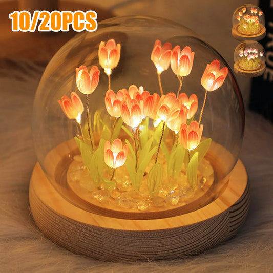 Battery Operated Tulip Flower Table Lamp