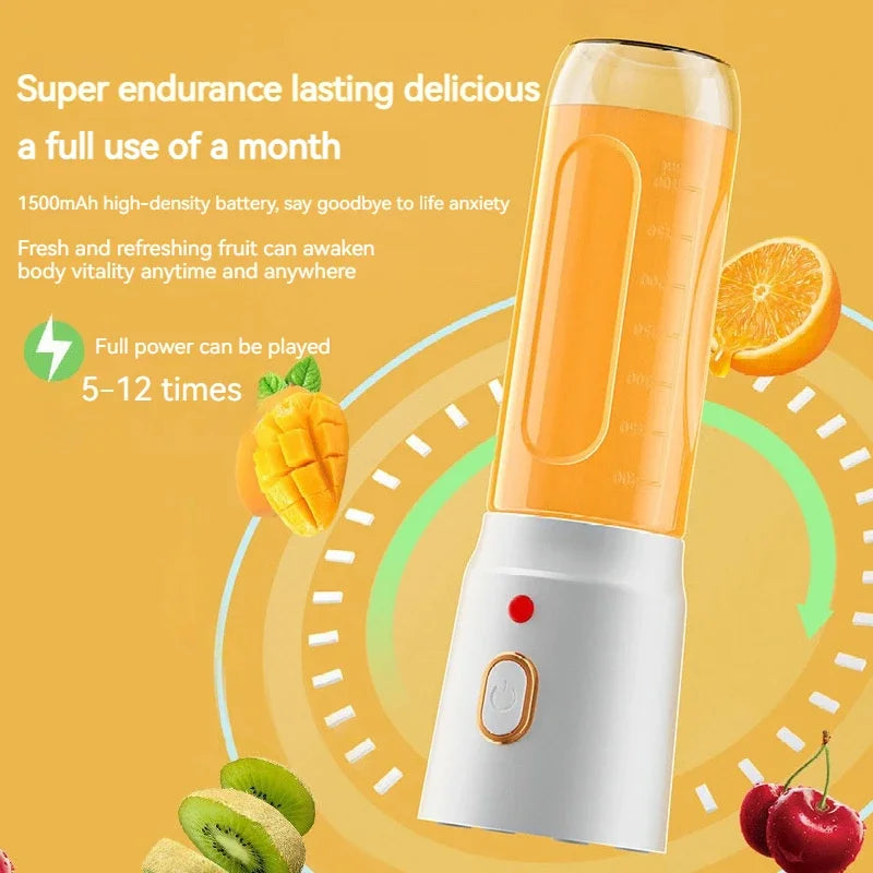 Portable Wireless Blender and Electric Fruit Juicer