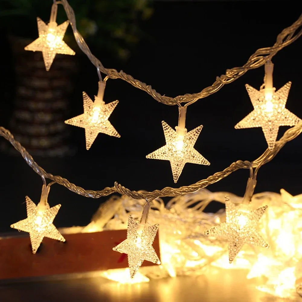 LED Star String Lights, USB Powered