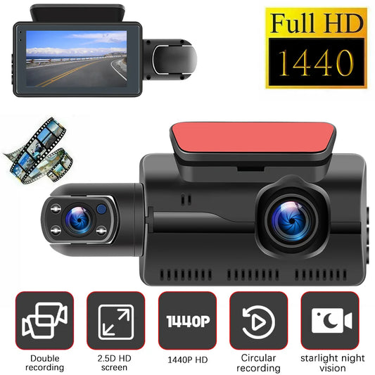 2 Lens Car Video Recorder with Night Vision
