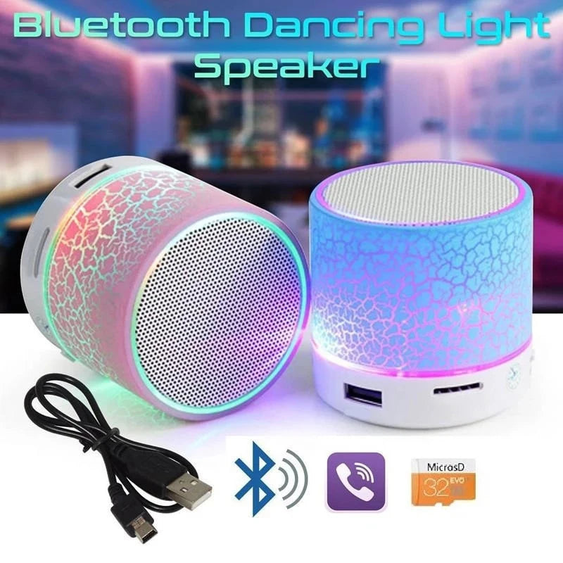 Cracked Design LED Mini Bluetooth Speaker for Mobiles