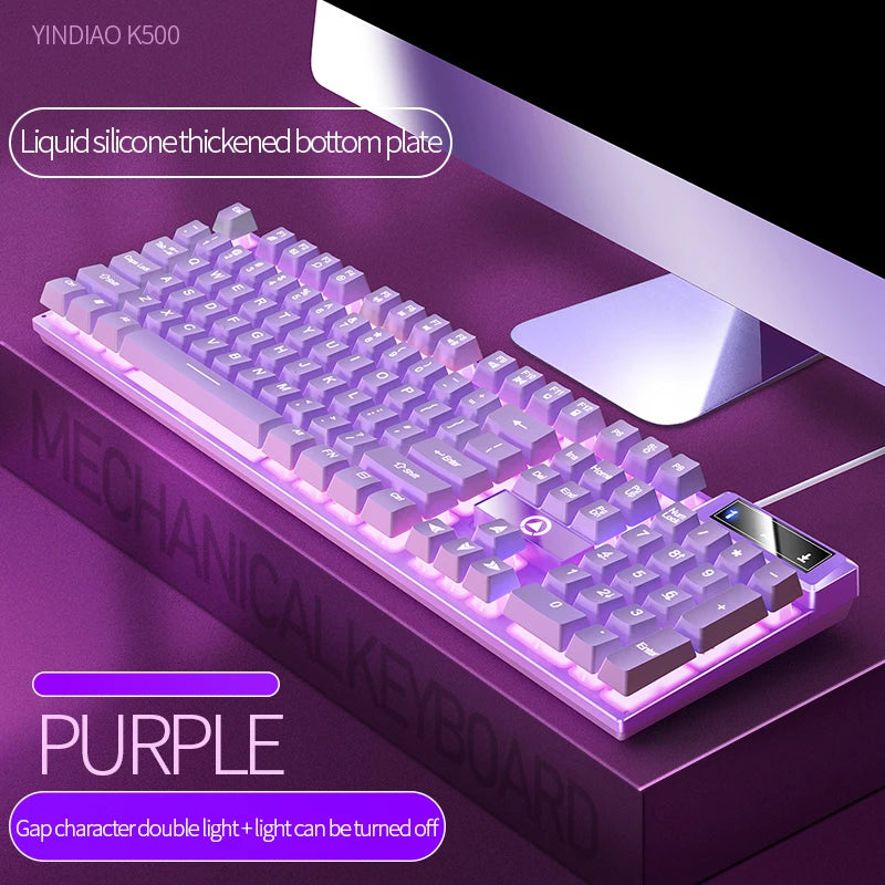 Pink Wired Keyboard for PC