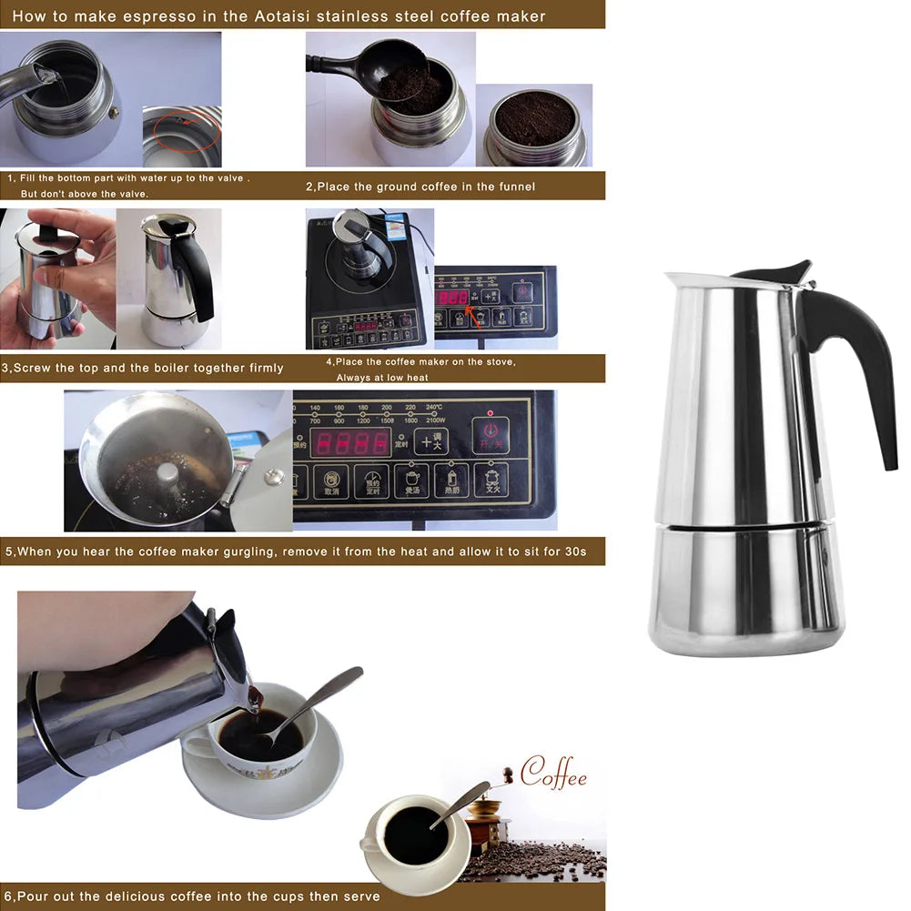 Stainless Steel Coffee Pot for Coffee Making