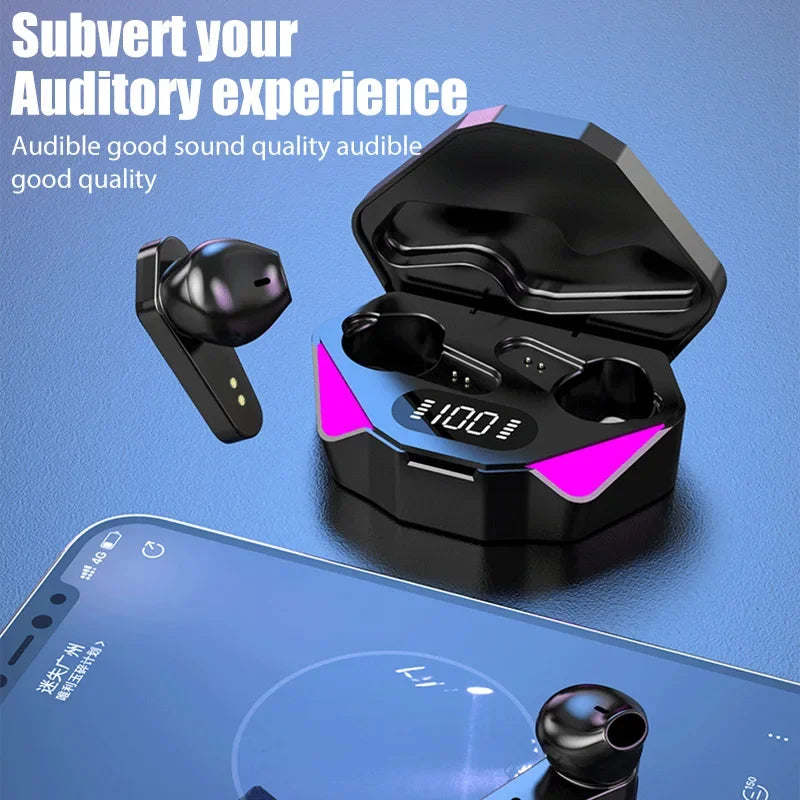 Dynamic Waterproof Wireless Earphones with Battery Display