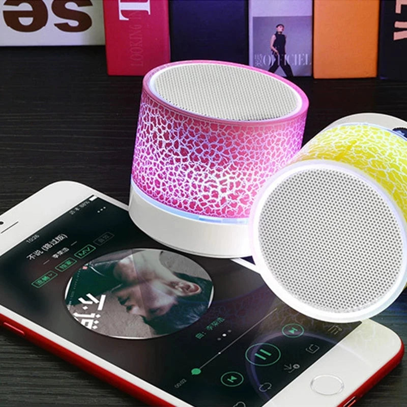 Cracked Design LED Mini Bluetooth Speaker for Mobiles