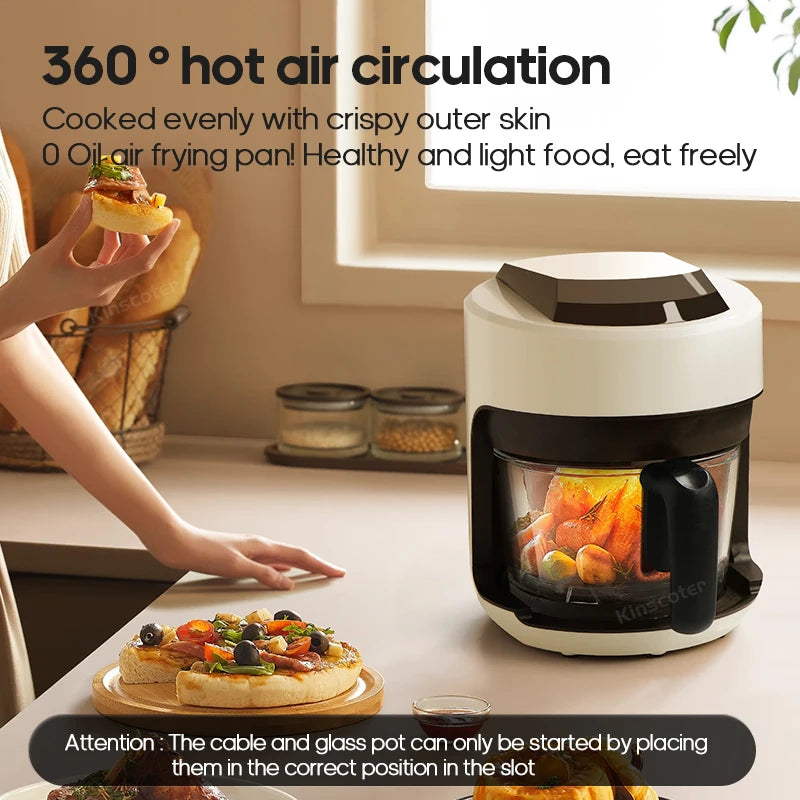 Free Electric Hot Glass Air Fryers Oven 12-inches